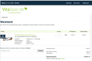 Vitaspar Gutscheincode