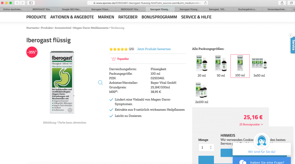 Medikamenten Preisvergleich dynamic Pricing Einstieg über idealo