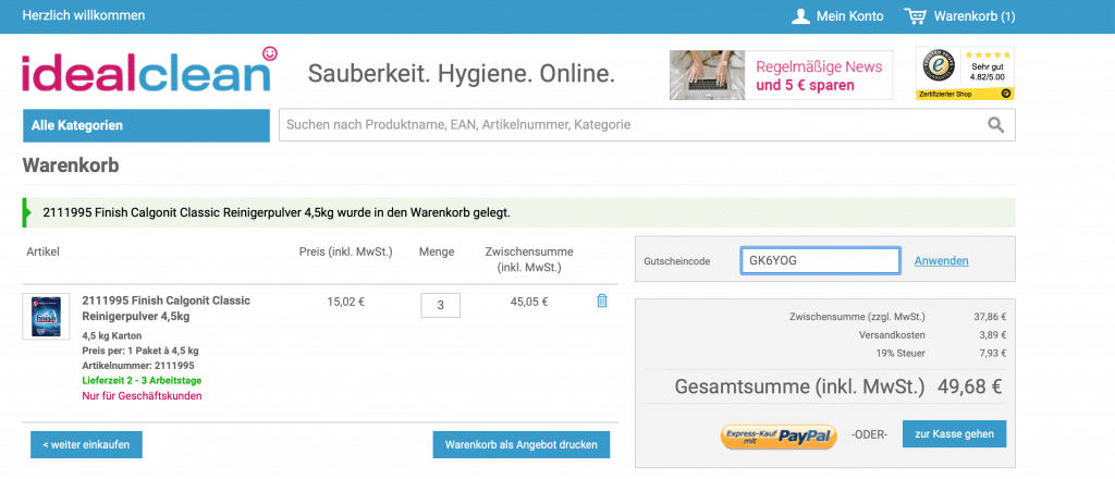 idealclean.de Gutscheine - idealsafety.de Gutscheine