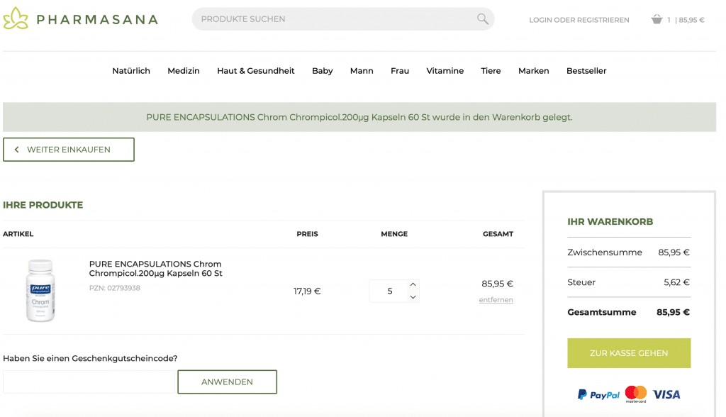 Pharmasana.de Gutscheine