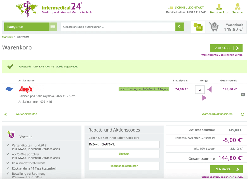 intermedical24 Rabattcode