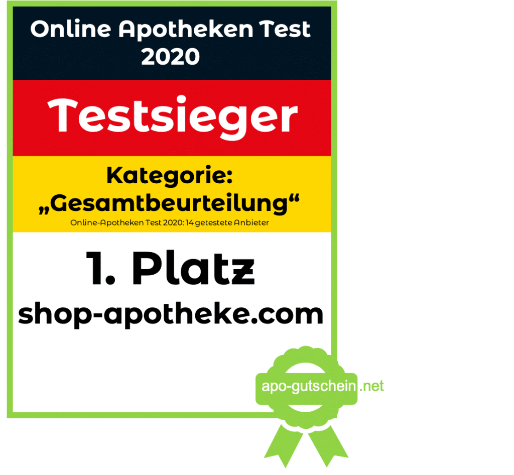 Online Apotheke Test - Apothekenvergleich - Testsieger Gesamtburteilung 2020