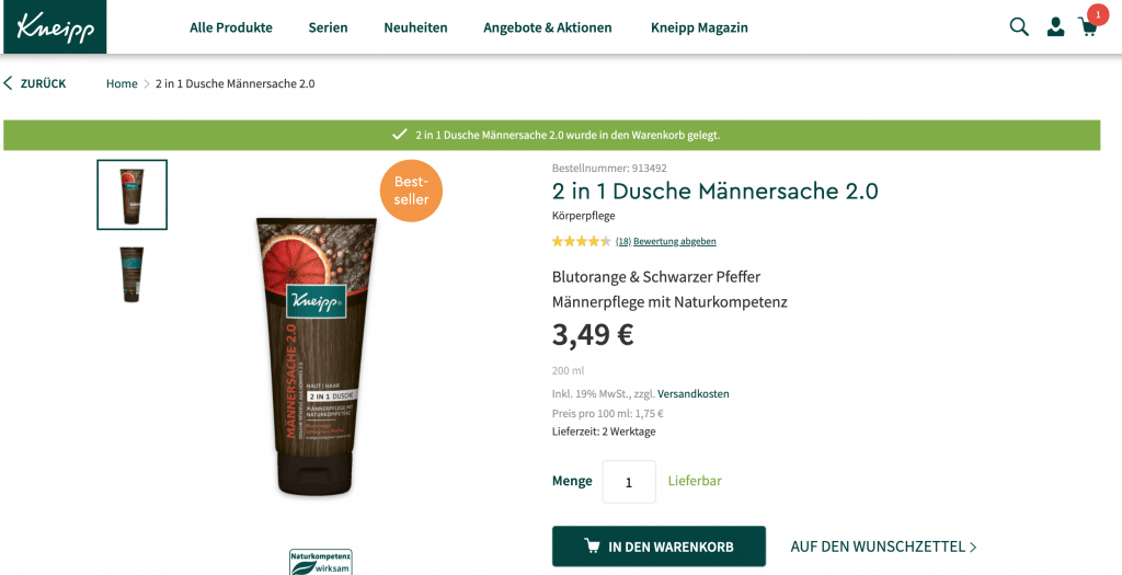 Kneipp Gutscheine einlösen - so gehts