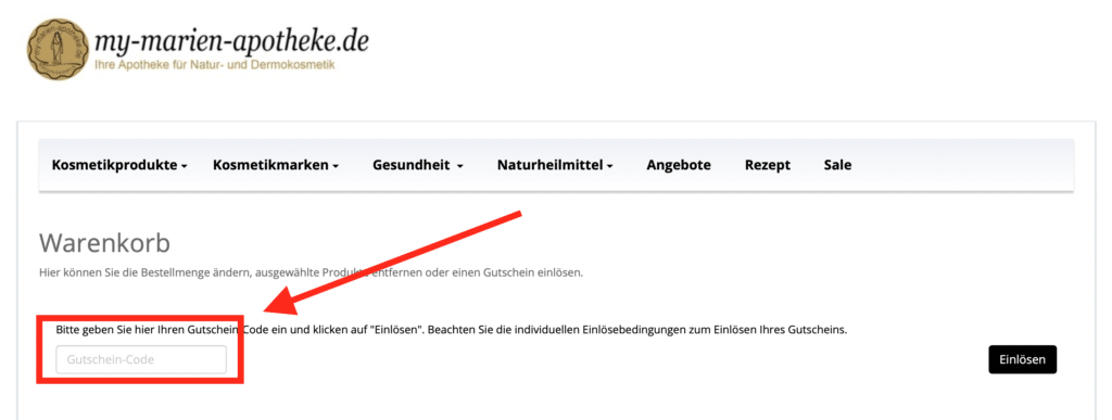 my-marien-apotheke Gutschein verwenden