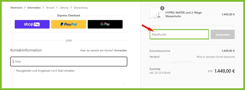 hytecon Gutscheine rabattcode einfuegen